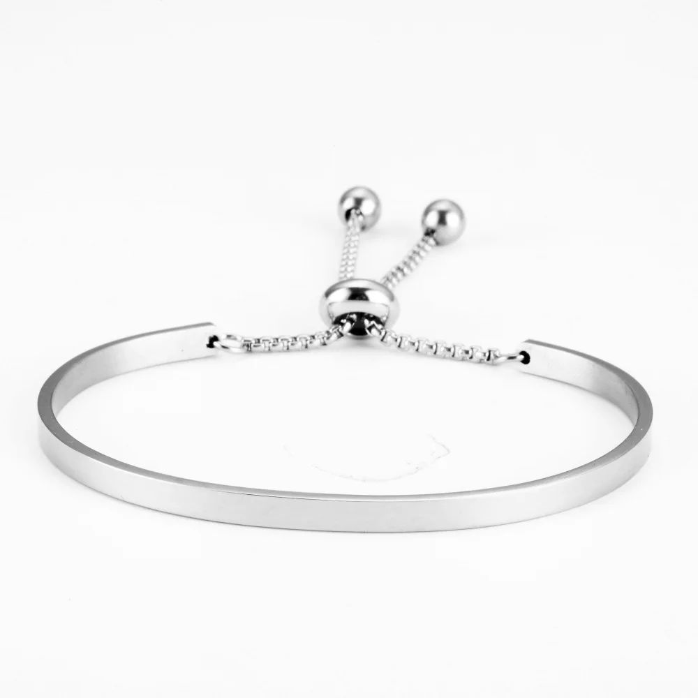 Подвижный браслет для Для женщин мантру Нержавеющая сталь шармов Открыть