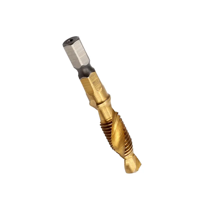 Neoteck 6 шт./компл. hss Шестигранная метрическое сверло бит кран болт для зенковки резьбы M3 M4 M5 M6 M8 M10 ручной инструмент цвет серебристый, Золотой Цвет