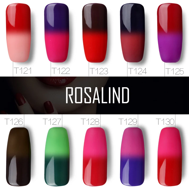 Гель-лак для ногтей ROSALIND 1 S 10 мл термо меняющий цвет отмачиваемый Полупостоянный |