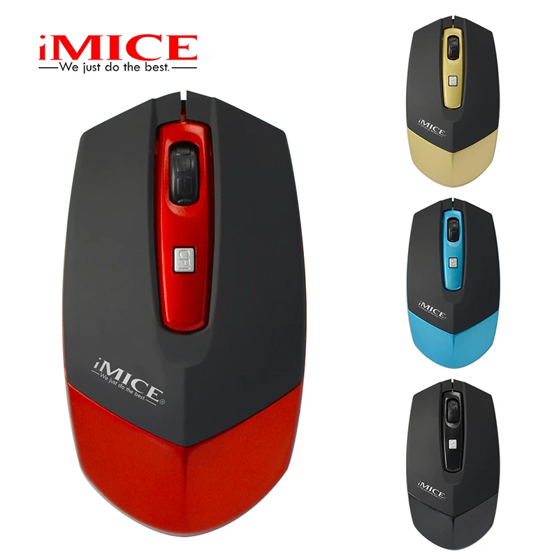 IMice Gold 1600 точек/дюйм мини ультра тонкая беспроводная мышь USB 2 4G приемник