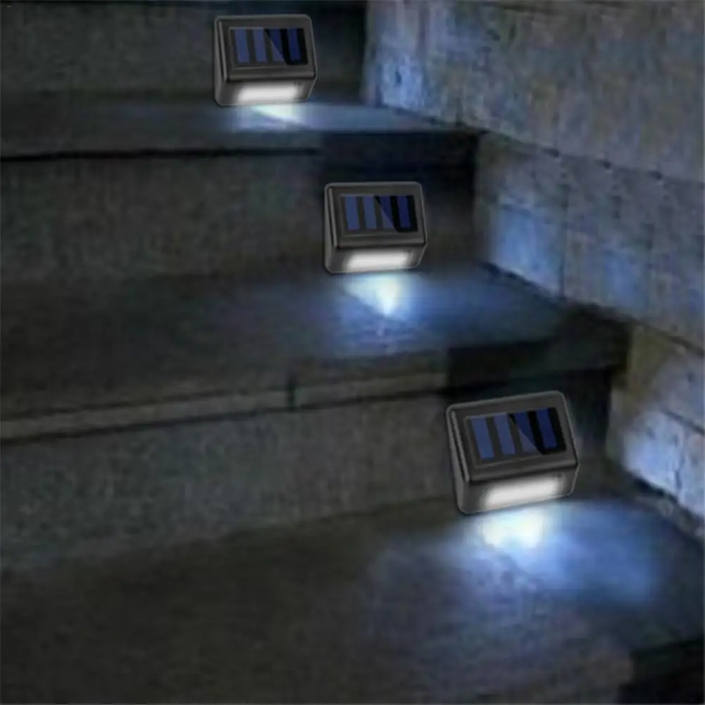 2 шт./лот 3 LED Солнечный Свет Лестницы водонепроницаемый из нержавеющей стали путь