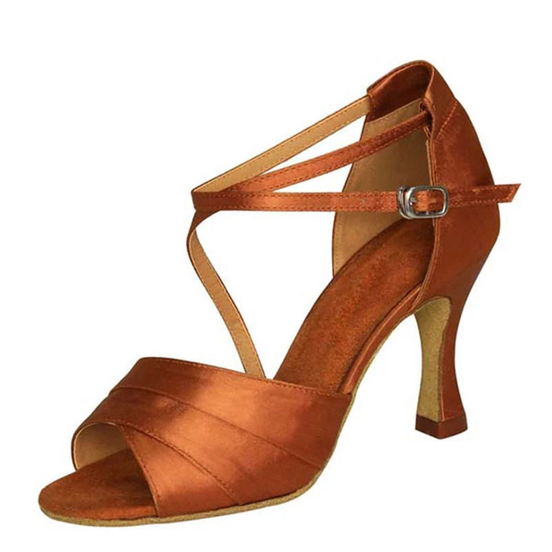 Обувь для танцев на каблуке 7 см Zapatos De Baile цвет золотой красный фиолетовый белый