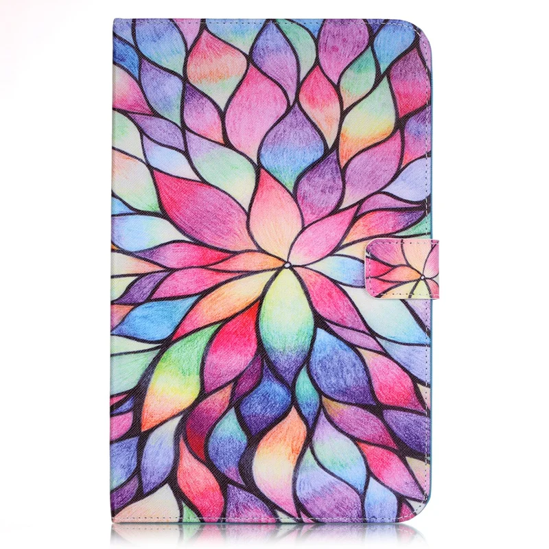 Модный чехол для планшета для Samsung Galaxy Tab E 9,6 T560 T561 тонкий кожаный чехол-книжка из искусственной кожи защитный чехол-подставка чехол из ТПУ с принтом в виде героев мультфильмов с Краски