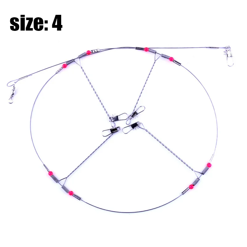 size 4 Proleurre рыболовные снасти из нержавеющей стали, веревочная леска, веревочные крючки, балансировочный кронштейн, рыболовные снасти, аксессуары - Цвет: size 4