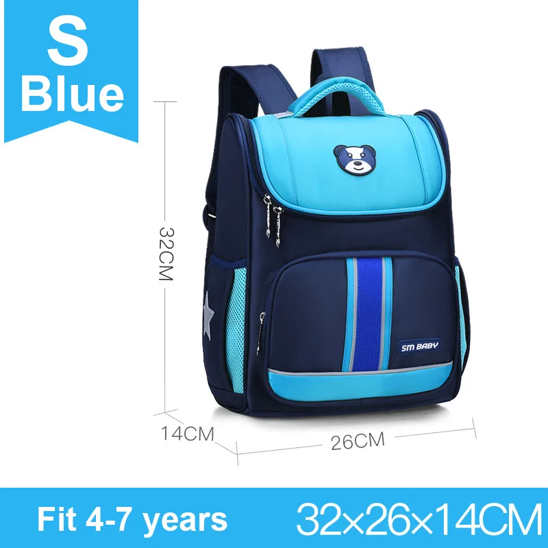 571-2 Small Blue Модный милый медведь, звезда в стиле пэчворк, для девочек и мальчиков, для детей, для начальной школы, рюкзак, школьные сумки для детей, подростков, студенческие рюкзаки - Цвет: 571-2 Small Blue