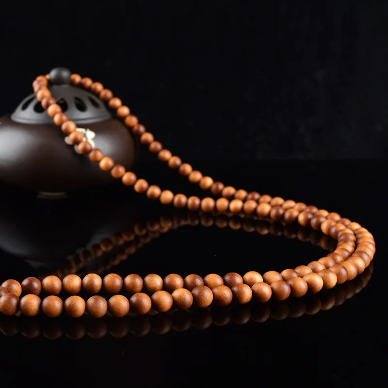 Браслет из индийского тикового сандалового дерева 108 шт.|charm bangle|sandalwood braceletbuddhist