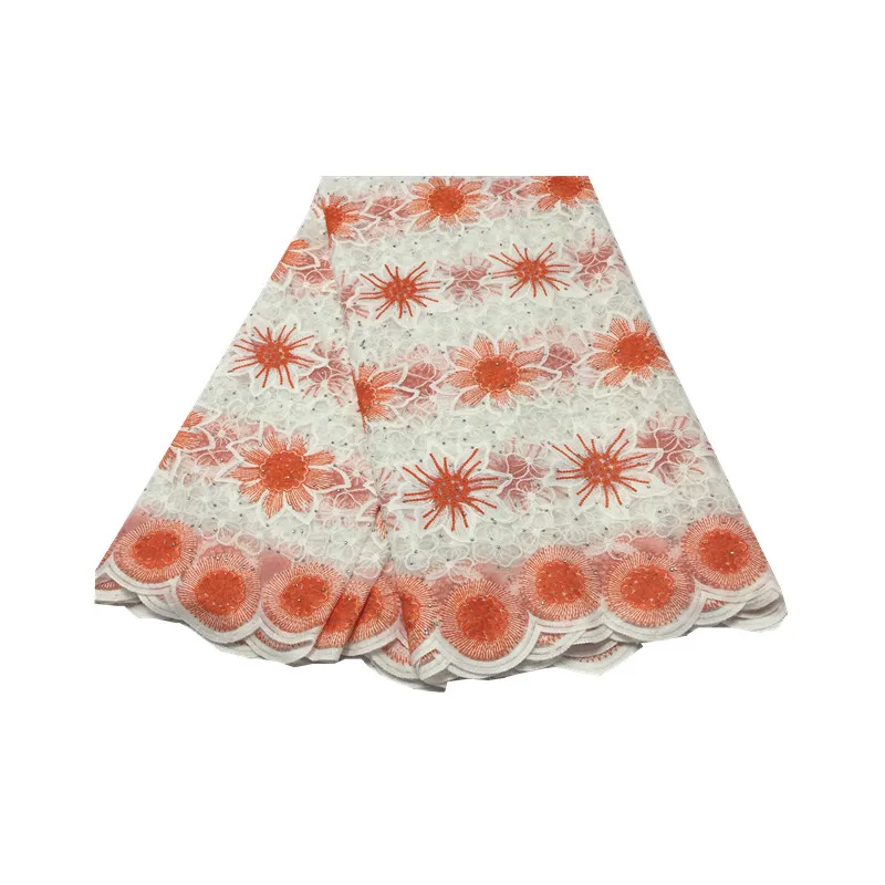 New Arrival milk silk guipure lace fabric high quality African cord embroidered chemical pl66-38 | Дом и сад