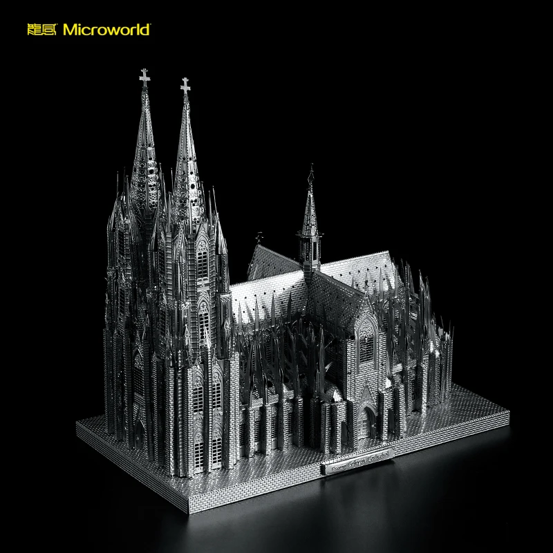 Microworld модели Кельнского собора модель DIY лазерная резка головоломка