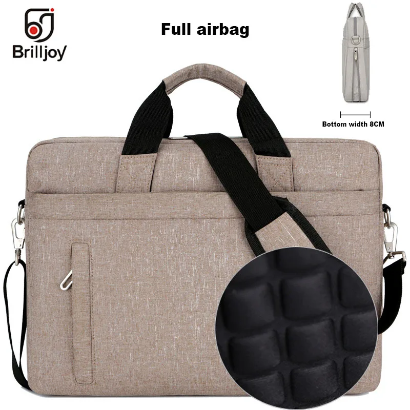 Brilljoy New Unisex 13.3 15.6 17 Inch Laptop Briefcase Bag Handbag Mens Nylon Briefcase Men's Office Bags Business Computer Bags