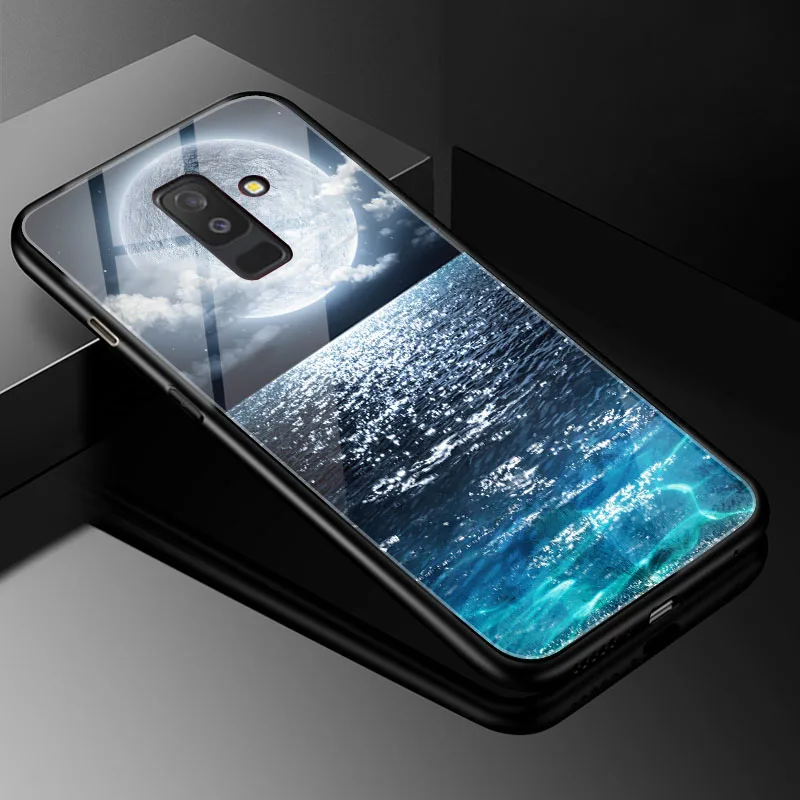 Geruide DIY Фото Чехлы для телефона на заказ для samsung Galaxy j6 закаленное стекло крышка samsung Galaxy j6 Plus j600f j610f