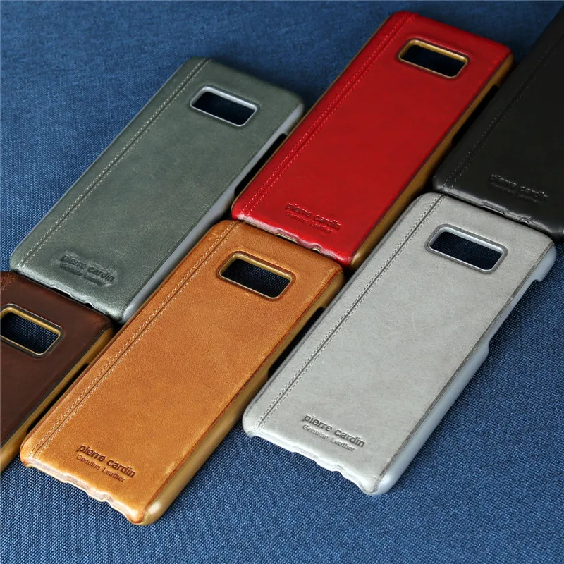Чехол для телефона Pierre Cardin из натуральной кожи для Samsung Galaxy S8 Plus, защитный чехол с защелкой, жесткий чехол, кожаный чехол