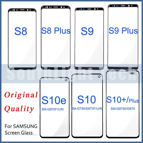 5 шт./лот оригинальное качество Переднее стекло объектив для Samsung Galaxy S10 S8 S9 Plus Note 8