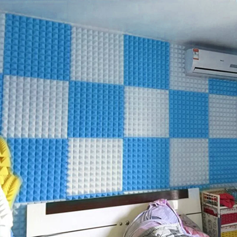 1 шт. квадратная Звуконепроницаемая панель пенопластовая губка для акустики