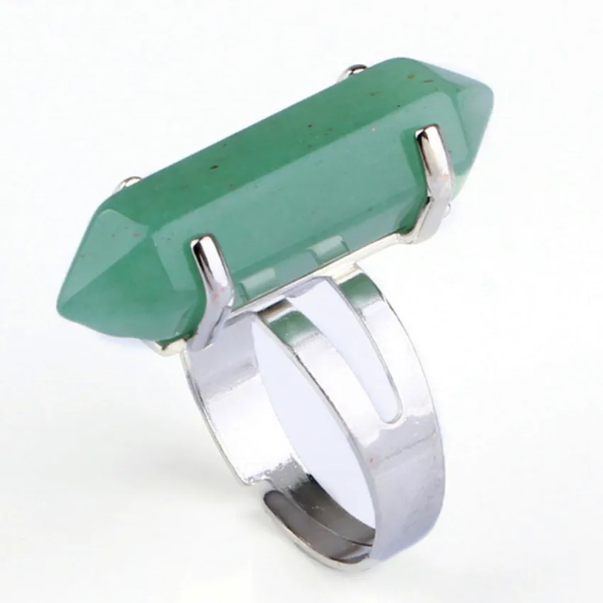 KFT покрытый серебром натуральный кольцо с кристаллом кварца шестигранной