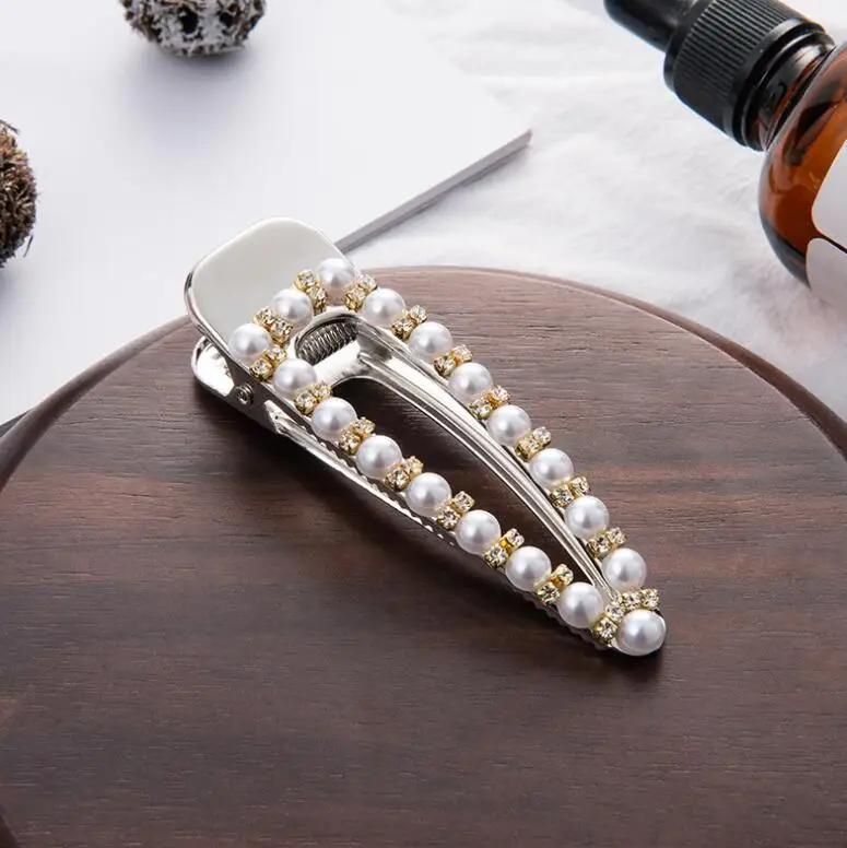 Crystal Pearl Silver Женская жемчужная заколка KMVEXO, заколка для волос из искусственного жемчуга - Окраска металла: Crystal Pearl Silver