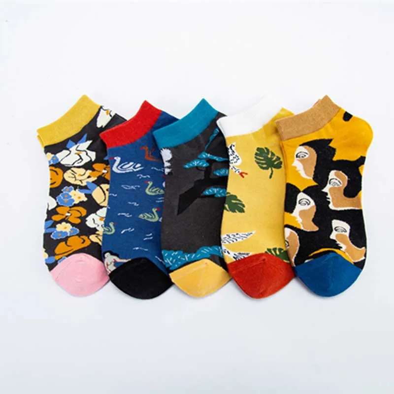 Sommer для мужчин женщин мультфильм нетт Lustige Baumwolle Socken Творческий повседневное