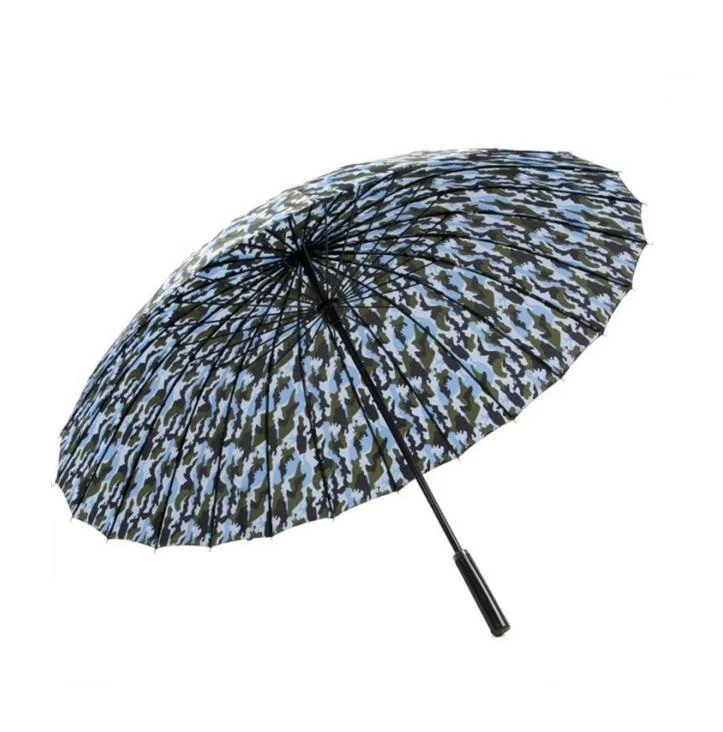 Высокое качество 24 ребра фирма Камуфляж цветной зонтик ветрозащитный длинная