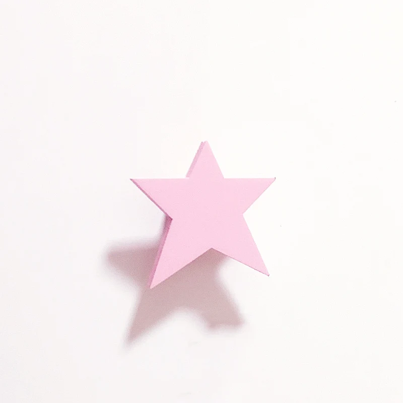 Pink Star Популярные 1 кролик/борода/Облако настенные крючки DIY деревянная вешалка настенные украшения детская комната поставки - Цвет: Pink Star