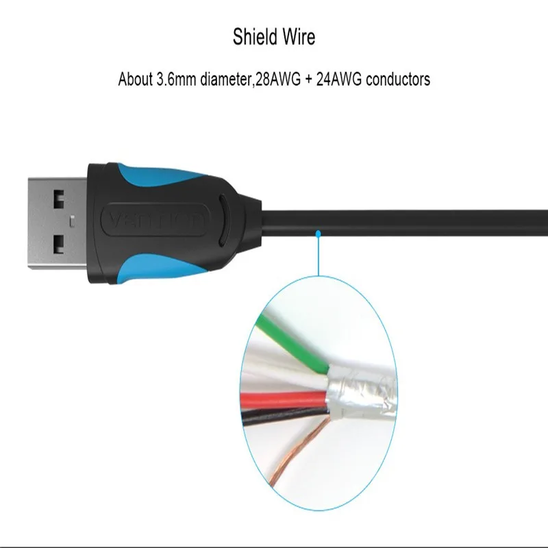 Кабель Удлинитель USB 2 0 1/1 5/2/3/5 м|cable usb 2.0|vention 2.0usb cable for pc |