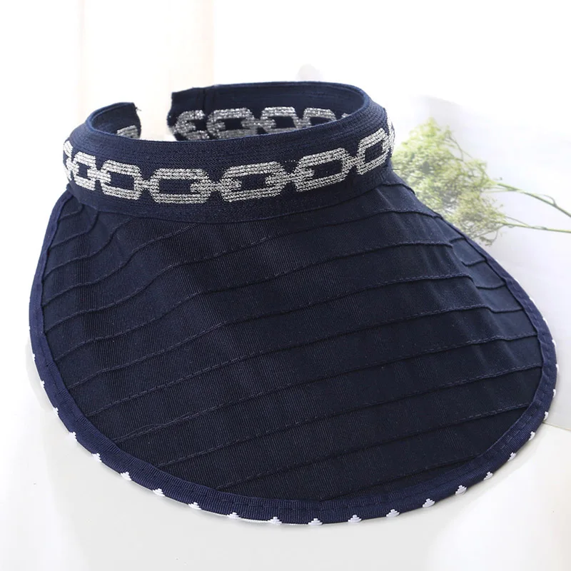 Топ Пустые твердые дамы солнцезащитный козырек шляпы головная повязка Кепка Для