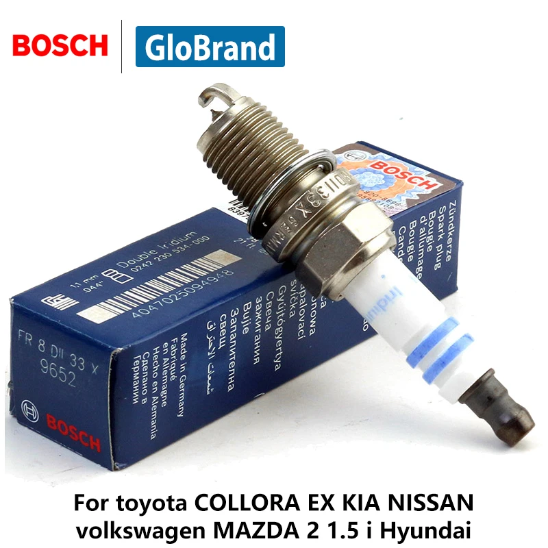 4 шт./компл. Bosch Иридиум автомобиль свечи зажигания fr8dii33x для Toyota Collora EX Kia Nissan Volkswagen