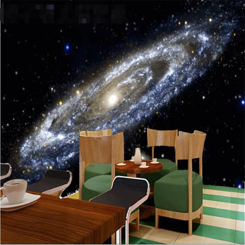 Beibehang фото обои диск Млечный Путь Galaxy яркий черная дыра потолок большой росписи 3d настенные фрески обои живопись