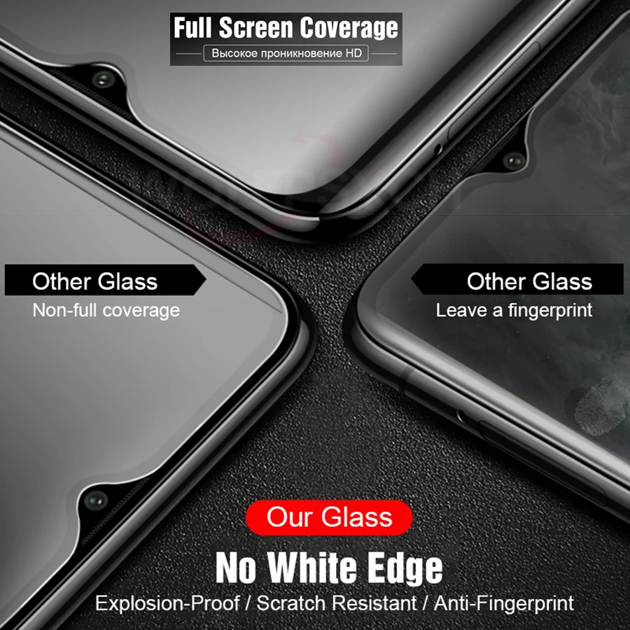 6D полное клеевое покрытие из закаленного стекла для Xiao mi Pocophone F1 mi 9 9T 8 A2 Lite A3 Red mi Note 8T 7 6 5 K20 Pro Защитная пленка для экрана