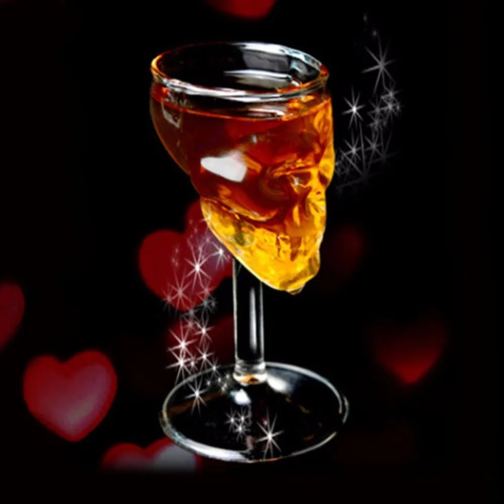 75ML High Temperature Resistance Skull-Shaped Glass Cup Transparent Whiskey Drinking Home Night Club Decorate Mug | Дом и сад