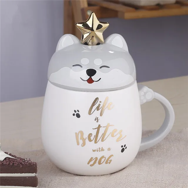 Милые Мультяшные чашки кофейные кружки для завтрака керамическая кружка с