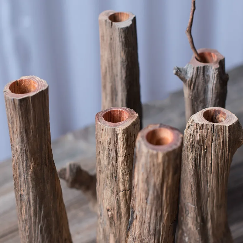 Креативная деревянная ваза цветок из мертвой древесины китайский ретро