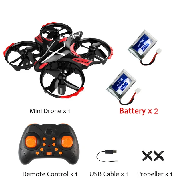 JJRC H56 TaiChi мини-Дрон микро-Квадрокоптер удерживающий высоту Квадрокоптер VS H36 обновленный вертолет детский Радиоуправляемый Дрон игрушки - Цвет: Black 2 batteries