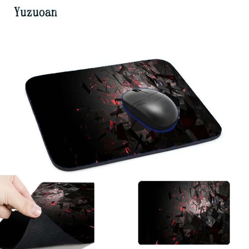 Yuzuoan дизайн уникальный узор черный 22X18/25X20/29X25 см Прочный портативный резиновый коврик для мыши коврик - Цвет: 220X180X2MM