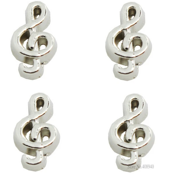 

Hot selling 50pcs/lot silver musical note floating charms living glass memory floating lockets diy jewelry pendant