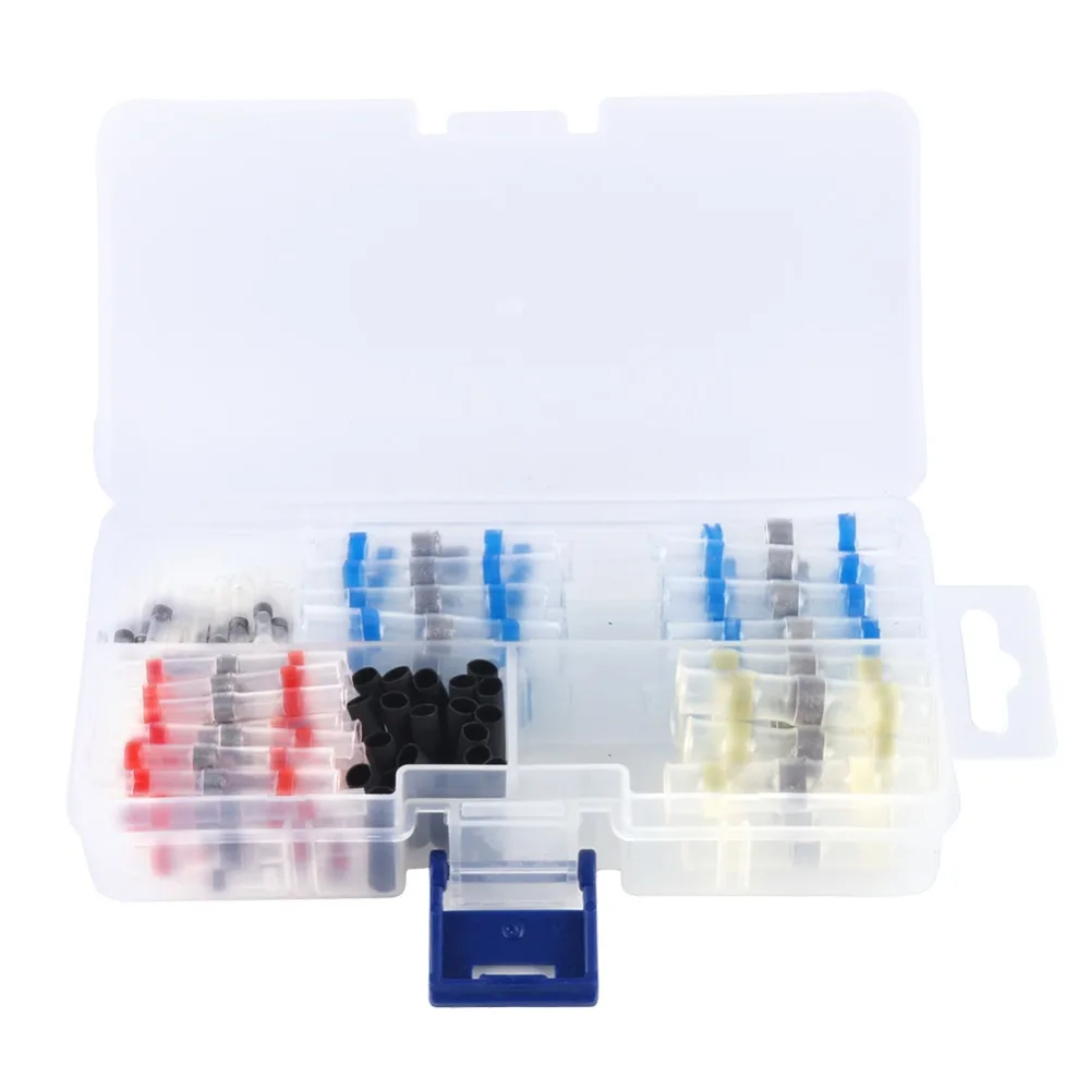 100 шт Водонепроницаемый термоусадочный стыковый провод соединители Паяные