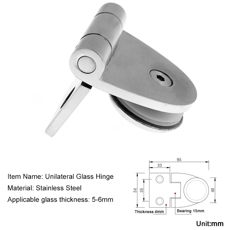 High Quality 2PCS 304 Stainless Steel Solid Glass Clamps Hinges Cupboard Wine Cabinet 90 Degree Fixed Clips | Обустройство дома