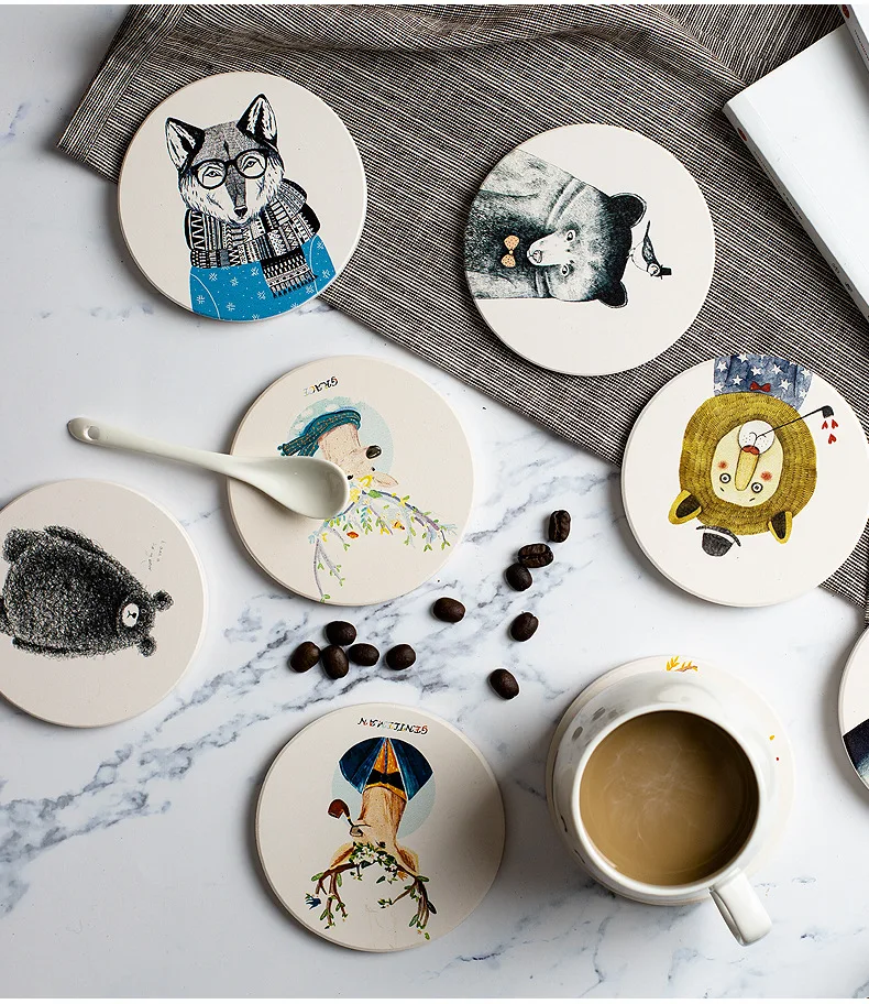 Для кухни ванной мультяшный диатомный грязевой держатель для мыла коврики чашки