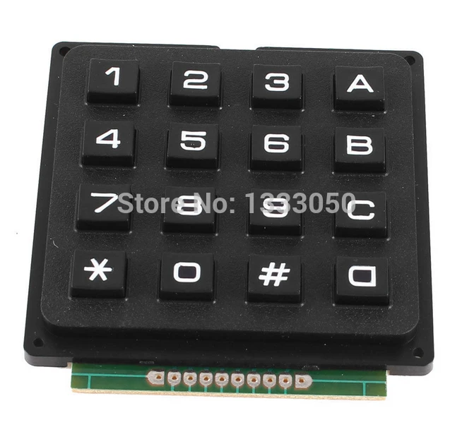 

Free Shipping 4x4 Matrix 16 Buttons Key Keypad Keyboard PIC AVR Stamp