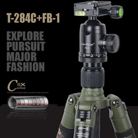 xiletu t284cfb1 professional multitube tripodball head removable monopod camouflage tripod set for dslr digital camera