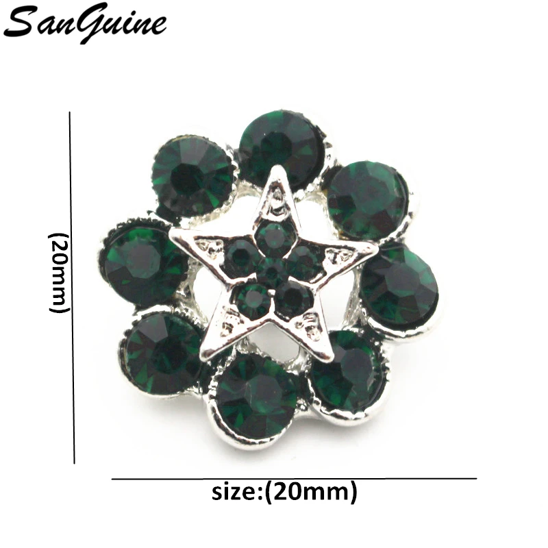 6 шт./лот новые застежки ювелирные изделия горный хрусталь цветок 18 мм для