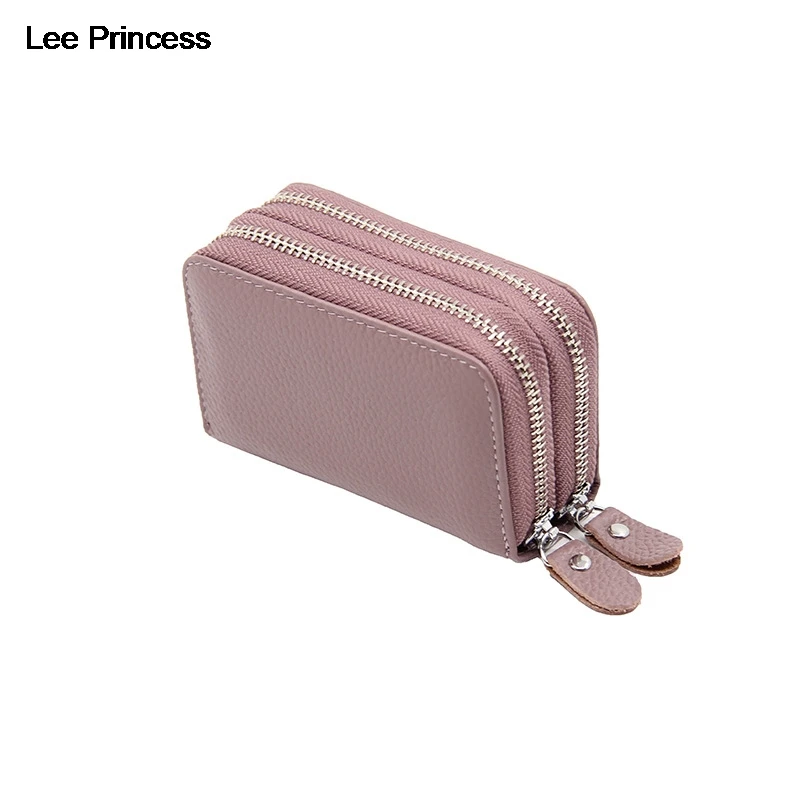 Lee Princess кошелек на двойной молнии из натуральной кожи женская маленькая сумка для