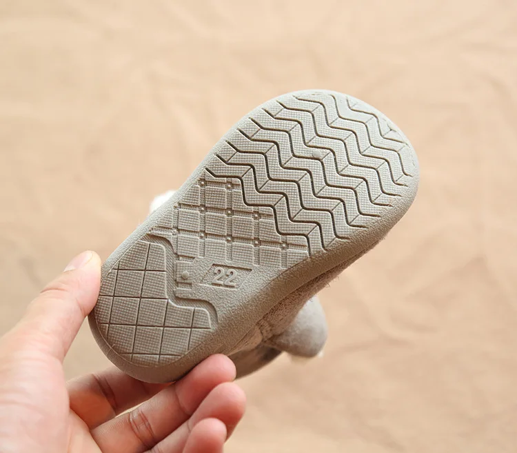 Winter new children's snow boots suede children's cotton shoes thick hair soft bottom baby cotton boots