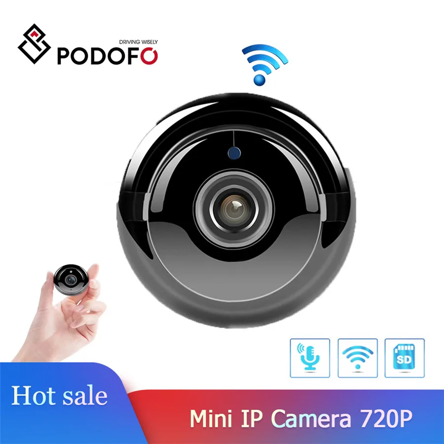 Podofo Домашняя мини wifi ip камера 720P Беспроводная маленькая CCTV инфракрасная ночного
