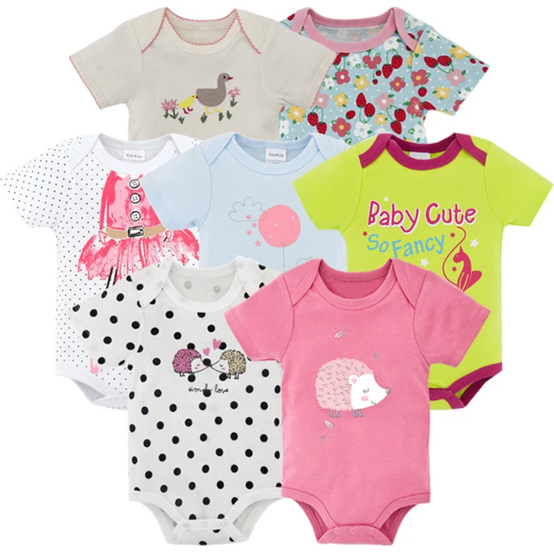 Детская одежда для новорожденных 7 шт./упак. комбинезон маленьких девочек