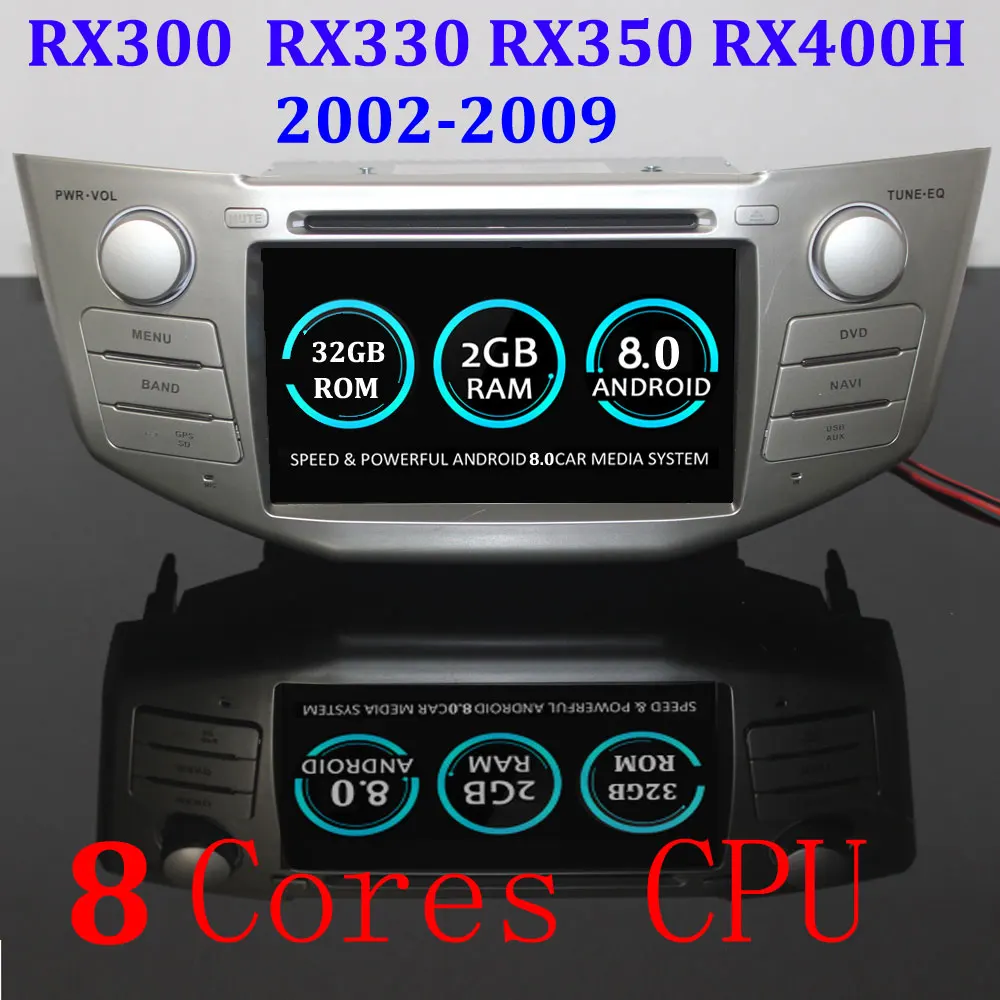 Автомагнитола Android 8 0 Core автомобильный DVD 1080 P Canbus 1 7 ГГц 32 Гб 3g WI-FI для lexus rx300 rx330 rx350
