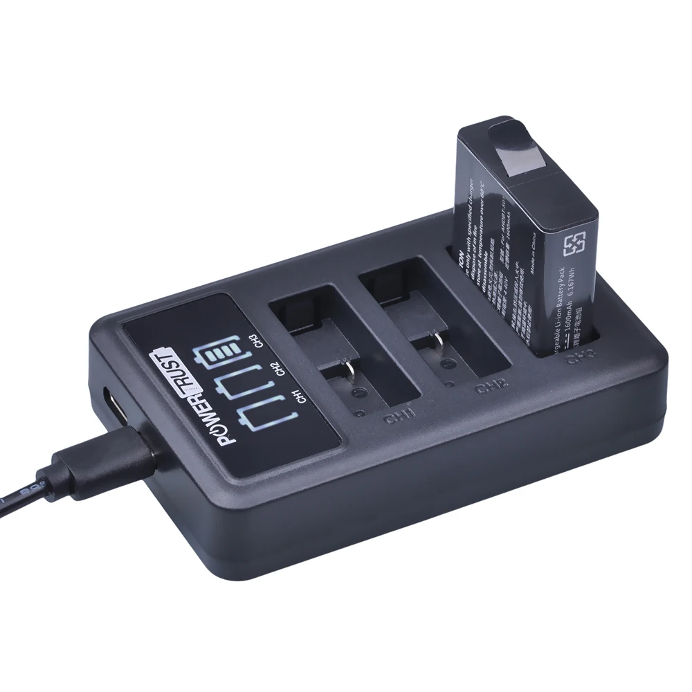 3x1600 mAh AHDBT-501 AHDBT501 батарея для Gopro Hero 5+ светодиодный USB 3-портовое зарядное устройство с портом type C для камеры GoPro 5 Hero6/7