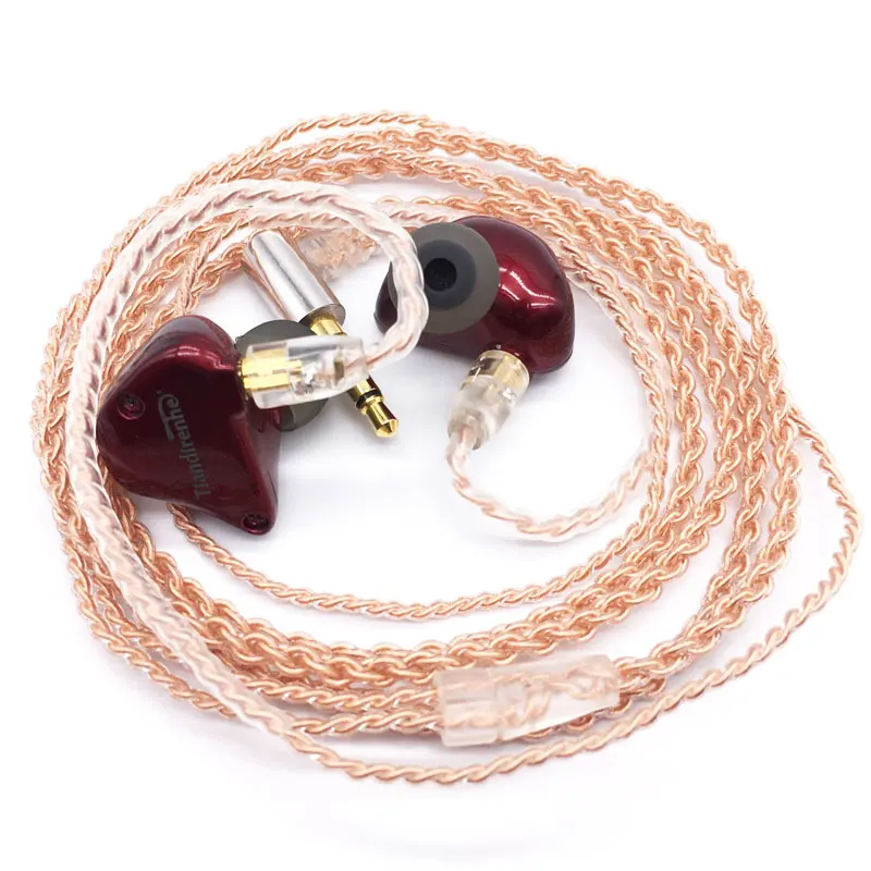 Tiandirenhe TD08 MMCX наушники 1DD динамическая Замена провода для Shure SE215 SE535 SE846 HIFI стерео