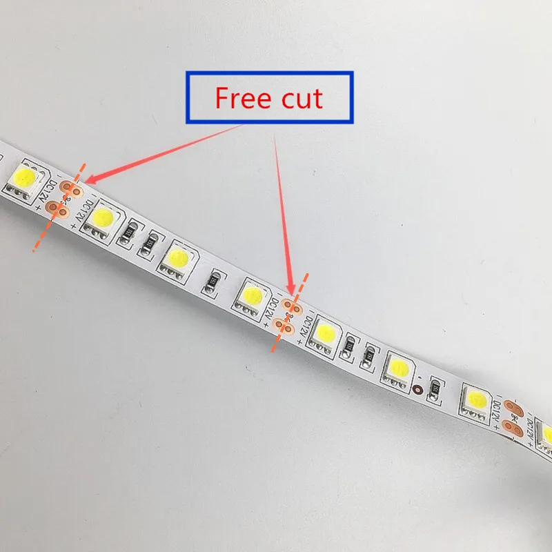 Гибкая светодиодная лента 400 м 5050SMD 60 шт. на метр IP65 водонепроницаемая 12 В