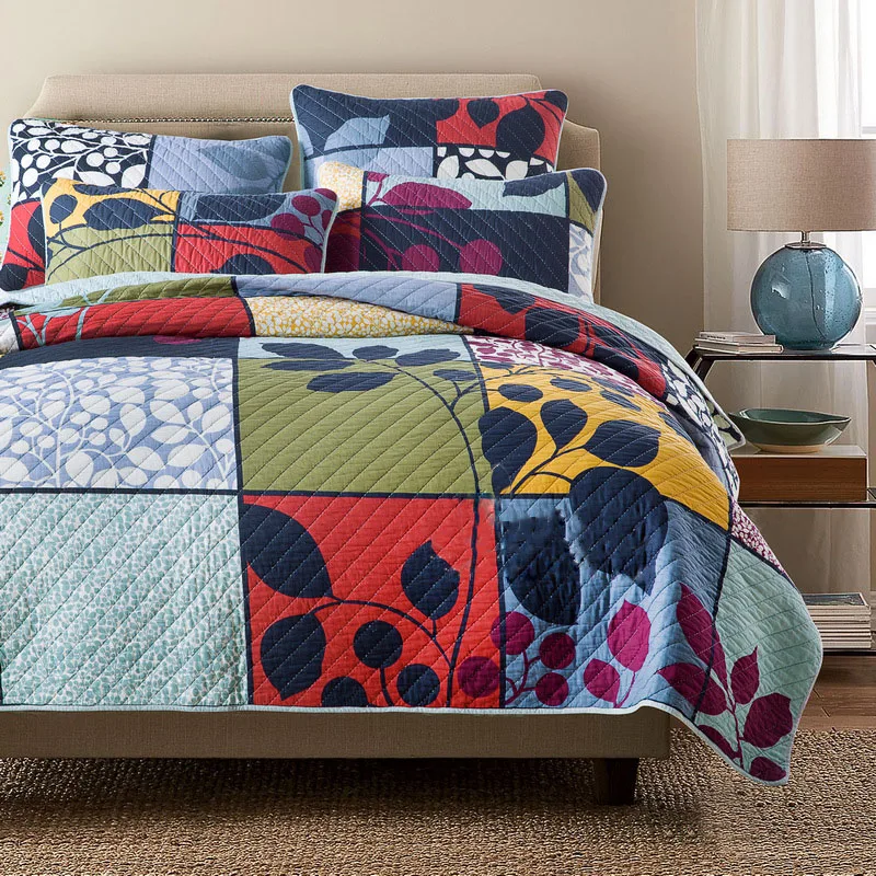 Качественные хлопковые одеяла 3 раннего цвета покрывала с рисунком для кровати