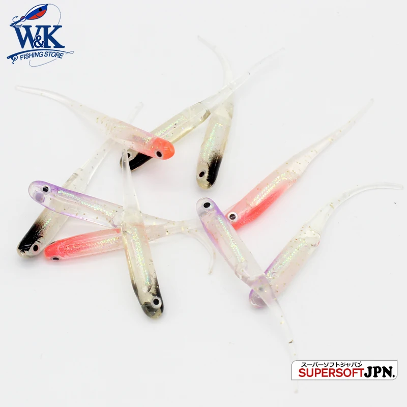 W&K Brand Soft Fishing Lure 6cm*1g Jerkbait baitfish Seaside Swim Shad Zander Walleye Pollock Promotion 2017|swim shad|fishing luresoft fishing |