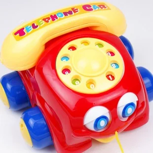 Музыкальный телефон для детей обучающие игрушки бесплатная доставка Pull line